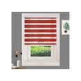 thumbnail image 1 of WYMO Zebra Blinds 57 x 24 INCH - Sheer Horizontal Blinds and Shades for Daytime and Nighttime - Light Filtering Roller Shades for Windows - Red - Manual Control Stick, 1 of 7