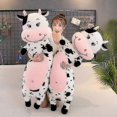 thumbnail image 1 of Long Cow Plush Pillow Stuffed Animals Soft Long Body Pillow (70cm), 1 of 3