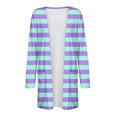 thumbnail image 4 of Pisexur Veste pour Femmes, Cardigans à devant Ouvert, Manteaux Trench, Vestes d'Automne, Mode Féminine Décontractée, Chemise Imprimée à Manches Longues, Cardigan, 4 of 5