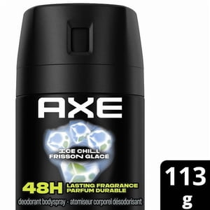AXE Ice Chill Deodorant Body Spray for long-lasting odour protection, Iced Mint & Lemon, Aluminum-free Deodorant, 113g, 113 GR Deodorant Body Spray