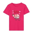 thumbnail image 5 of Pisexur T-shirt de la Saint-Valentin pour Femmes, Imprimé Amour, Manches Courtes, Col Rond, 5 of 5