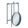thumbnail image 4 of Kate and Laurel Celia Table d'Appoint Ronde en Métal Pliable avec Plateau, 14x14x25,75, Sarcelle/miroir, 4 of 7