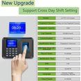 thumbnail image 4 of Time Clocks for Employees Small Business,Attendance Machine with Fingerprint,Password Punching in One,Office Fingerprint Time Clock with 1000 Fingerprints,with 16G U-Disk, 4 of 8