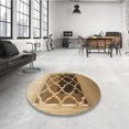 thumbnail image 4 of Ahgly Company Tapis d'Intérieur Lavable en Machine Carré Jaune Orange Transitionnel, 4 Pieds Carré, 4 of 7