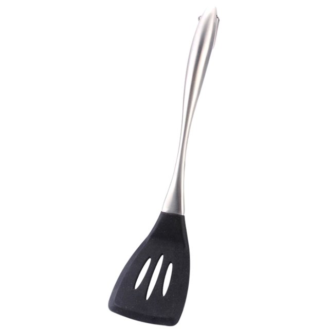 Oleegame 1PC Stainless Steel Handle Silicone Kitchenware Set Kitchen Supplies Black