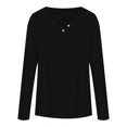thumbnail image 3 of Womens Long Sleeve V Neck T Shirts 2025 Casual Basic Ribbed Knit Tops Lightweight Stretch Pullover Sweater Shirts, 3 of 5