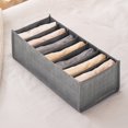 thumbnail image 4 of Jeans Storage Box Non-Woven Fabric Clothes Drawer Organizer Visible Gray Clothes Divider Box Space-Saving Storage Container for Clothes Jeans Underclothes T-Shirt Closet Wardrobe, 4 of 10