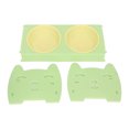 thumbnail image 1 of Dual Pet Food Bowl,  Large Capacity Dry Wet Separation Spill Proof Multipurpose Lightweight Double Dog Cat Bowl  For Pets For Home For Dogs Pink,Green,Orange, 1 of 8