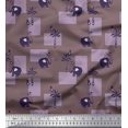 thumbnail image 1 of Soimoi Rayon Fabric Bird,Coconut Tree & Elephant Kids Printed Craft Fabric by The Yard 56 Inch Wide, 1 of 3