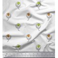 thumbnail image 1 of Soimoi Modal Satin Fabric Leaves & Floral Block Print Sewing Fabric Yard 42 Inch Wide, 1 of 3