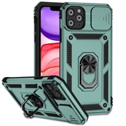 Car Phone Mount,Magnetic Car Finger Ring 3-In-1 Phone Case, Slide Camera Cover Phone Case with 360掳 Rotation Ring Stand for I-Phone 13/14/Pro/Pro,Camera Cover Slide,Clear Phone Case