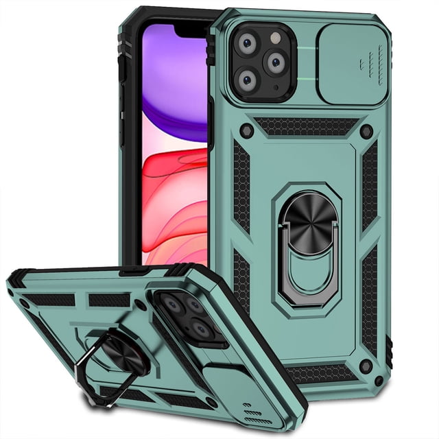 Car Phone Mount,Magnetic Car Finger Ring 3-In-1 Phone Case, Slide Camera Cover Phone Case with 360掳 Rotation Ring Stand for I-Phone 13/14/Pro/Pro,Camera Cover Slide,Clear Phone Case