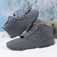 thumbnail image 5 of LSLJS Men Shoes Solid Color Winter Keep Warm Woolen Casual Bandage Short Boots, Men's Snow Boots, 5 of 5