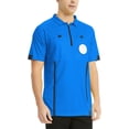 thumbnail image 4 of TOPTIE Men's Soccer Referee Jersey Officials Pro Short Sleeve Referee Shirts-Blue-3XL, 4 of 9