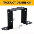 thumbnail image 2 of Mosiee Heavy-Duty 4X4 Black Post Brackets For Strong And Secure Fence Support, 2 of 5