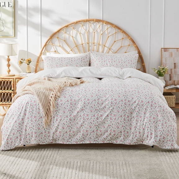 Gogreen Queen Duvet Cover Set, Soft & Breathable Microfiber 3 Pieces Queen Bedding Sets, Pattern Queen Comfy Duvet Cover Set, with Zipper Closure (Queen)