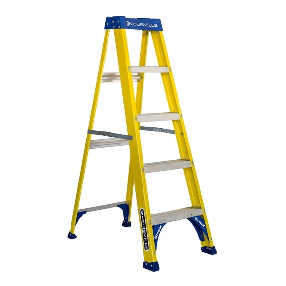Louisville Ladder FS2005 Escabeau en Fibre de Verre, 5 Pieds/250 Lb, Jaune