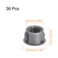 thumbnail image 2 of Unique Bargains 36Pack 13mm(33/64') Plastic Hole Plugs Panel Flush Type Knockout Locking Plugs, Grey, 2 of 6