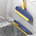 thumbnail image 1 of Floor Scrub Brush With Long Handle , 2 In 1 Scrape And Brush,Tub And Tile Brush For Cleaning Bathroom, Patio, Kitchen, Wall 180° Rotating, 1 of 8