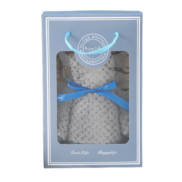 Ingenious Warp Knitted Pineapple Reseau Towel Gift Bear Towel High Density Coral Fleece Gift INS Style