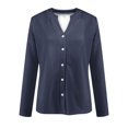 thumbnail image 4 of AherBiu Veste Légère pour Femme à Boutons, Cardigan Tricoté à Col Ras du Cou, Chandail Décontracté Ample, Manteau Léger, 4 of 5
