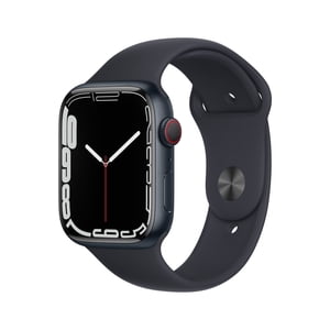 Restored Apple Watch Series 7 GPS + Cellular, 45mm Midnight Aluminum Case with Midnight Sport Band - Regular (Refurbished)