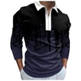 thumbnail image 2 of T-shirt à Manches Longues Col Blouse Boutonné Décontracté à Manches Longues, 2 of 6