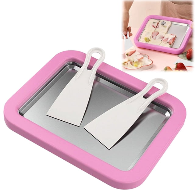 Home Yogurt Stir Fryer Summer Children's DIY Ice Stir Fry Plate Stainless Plug In