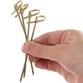 thumbnail image 2 of Bamboo Cocktail Picks 200 Pack With Looped Knot Fancy Bamboo Toothpicks for Appetizers Cocktail Toothpicks Natural Bamboo Picks Bamboo Skewers, 2 of 9