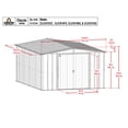 thumbnail image 3 of Arrow Classic Steel Storage Shed, 10x14, Vert sauge, 3 of 7