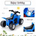 thumbnail image 3 of OLAKIDS Kids Ride On ATV, 6V Electric Vehicle for Toddlers, 4 Wheeler Battery Powered Motorized Quad Toy Car for Boys Girls with LED Lights, Music, Horn (Blue), 3 of 8