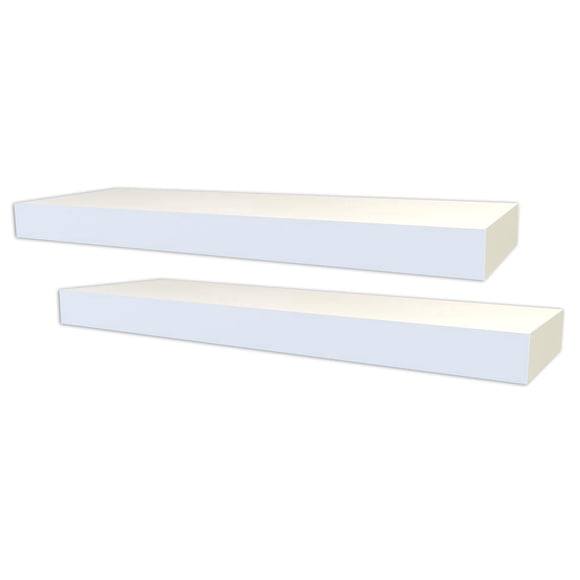 Hometrends 18 inch White Floating Shelves - 2 PC Set