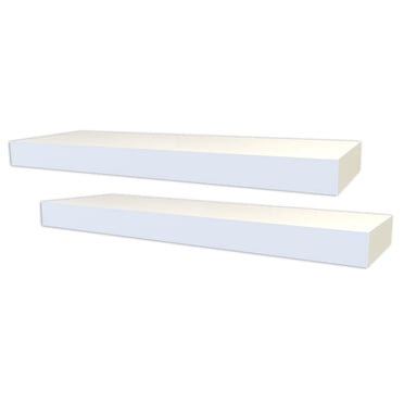 Hometrends 18 inch White Floating Shelves - 2 PC Set