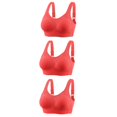 thumbnail image 1 of Womens Sport Bras Pullover Bra Feature V-Neck Demi & Balconette Bra Style W-1028 Red L, 1 of 3