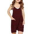 thumbnail image 1 of LSLJS Girls Summer Sleeveless Casual Romper Spaghetti Strap Shorts Jumpsuit With Pockets, Girls' Jumpsuits & Rompers Summer Clothes, 1 of 6