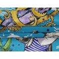 thumbnail image 5 of oneOone Velvet Medium Blue Fabric Ocean Life Craft Projects Decor Fabric Printed By The Yard 58 Inch Wide, 5 of 5