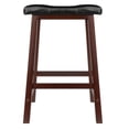 thumbnail image 4 of Winsome Mona Cushion Saddle Seat Counter Stool, Black & Walnut - 94064, 4 of 7