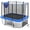 Blue, variant on Gymax 10 x 8 FT Heavy-Duty Trampoline w/Basketball Hoop Soccer Goal Non-Slip Ladder Green