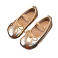 thumbnail image 2 of JDQJBZ Girl's Casual Shoes Soft Sole Bow Decor Princess Flats for Performance School, 2 of 4