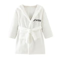 thumbnail image 1 of Hiiyo Toddler Girls Flannel Bathrobe Hooded Thick Warm Night-Robe Sleepwear Pajama Robe, 1 of 2