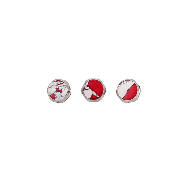 maskred 3 Pcs Bouton de Trompette Remplacement Composant de Réparation Universel Petit Métal Doigts de Musique Touches en Laiton Composant d'Instrument Type 3