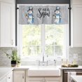 thumbnail image 4 of Snowman Christmas Valance Curtains for Kitchen Windows Let It Snow Winter Holiday Rod Pocket Window Treatment Toppers for Kitchen/Living Room/Bedroom/Bathroom, 54" X 18", Grey White, 4 of 5