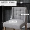 thumbnail image 4 of HOMCOM Tabourets de Comptoir Modernes Chaises de Comptoir Rembourrées Ensemble de 2 Gris, 4 of 10