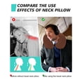 thumbnail image 4 of Inflatable Neck Pillow for Travel, Ergonomic Neck Support Pillow, Portable Camping Pillow with 360° Surround Support， Lightweight PVC Pillow for Airplane Car Nap， Gray, 4 of 6