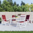 thumbnail image 1 of vidaXL Coussins de Chaise à Dossier Haut 4 Pcs Rouge Vin Tissu Oxford, 1 of 1