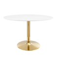 thumbnail image 3 of Modway Verne 48" Oval Dining Table in Gold White, 3 of 6