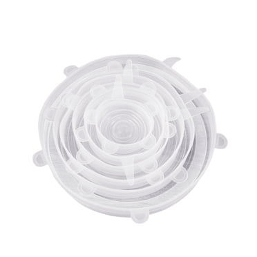 6 Pack Silicone Stretch Lids Reusable Silicone Food Cover 6 Different Sizes Strechable Seal Lid