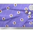 thumbnail image 2 of Rayon de Pomme Tissu Rayé, Feuilles & Rose Imprimé Floral 1 Yard 42 Inch Wide, 2 of 3