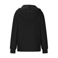 thumbnail image 4 of Pisexur Womens Oversized Sweatshirt Fashion Fall Hoodies Solid Color Button Collar Drawstring Stitching Sweatshirts Hoodies Pullover, 4 of 6