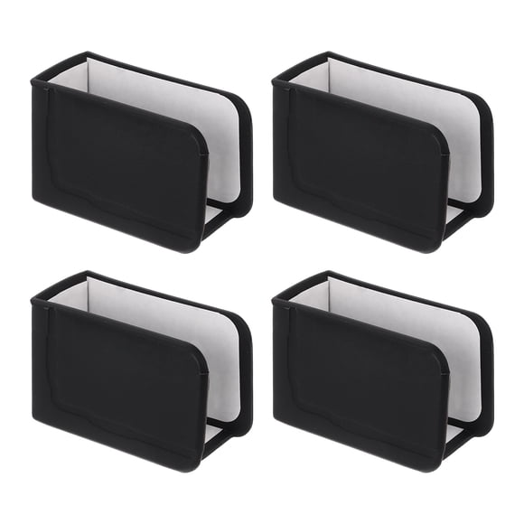 Uxcell Ensemble de 4 Protecteurs d'Angle en Silicone, Étanchéité pour Armoires et Poignées de Tiroirs, Pare-Chocs de Sécurité en Forme de g pour Garde-Robe, Table, Meubles, Noir